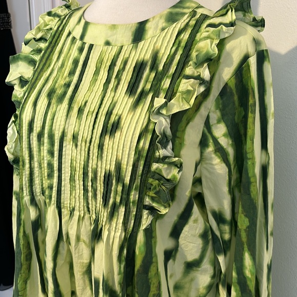 Samant Chauhan Emilia Ruffle Tie Dye Top Size L - Picture 3 of 13